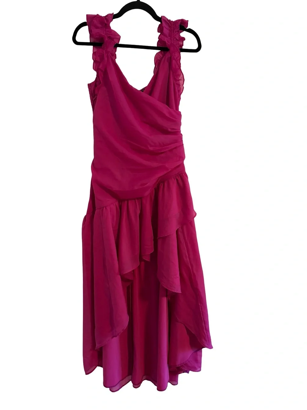 Abercrombie & Fitch Ruffle Strap High-Low Maxi Dress